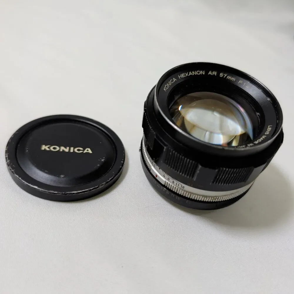 Konica Hexanon AR 57mm f/1.4 Manual Focus Lens AR Mount Made in Japan